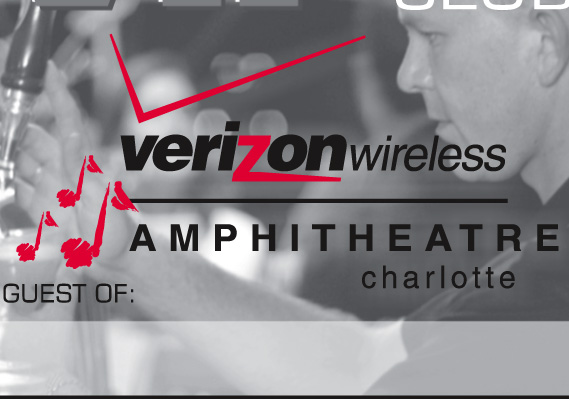 Charlotte Design Company: VIP pass created for Verizon Amphitheater.